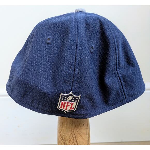 New Era 39Thirty New England Patriots Blue Fitted Embroidered Hat Small/Medium - Picture 8 of 15